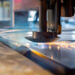 Laser Cutting - silver and black coffee machine