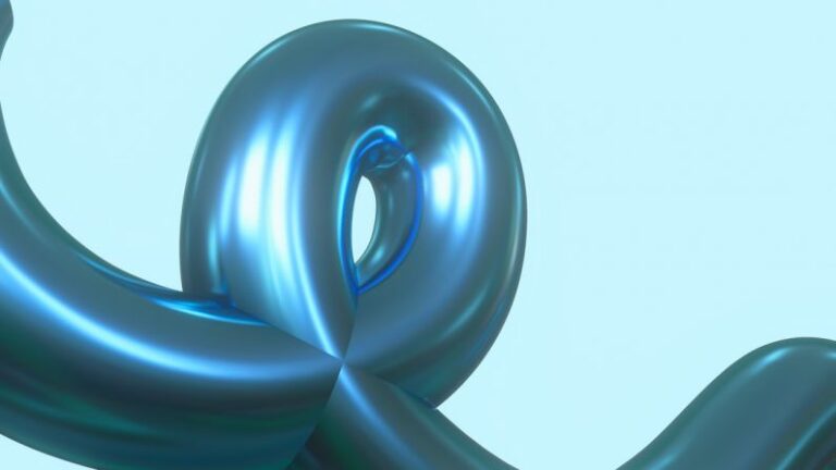 Roll Alignment - an abstract blue background with a twisted knot