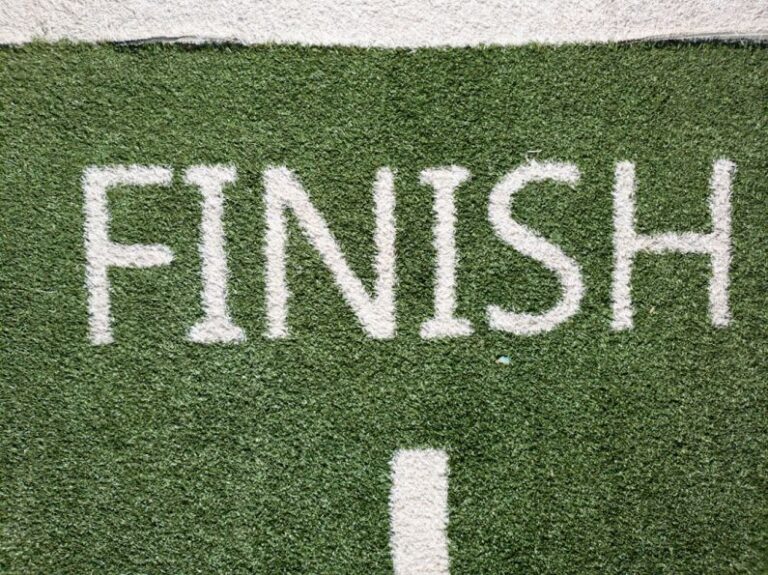 End Finishing - green and white i love you printed textile